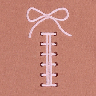 Football Laces - Sweatshirt Bubble with Bow Embroidery