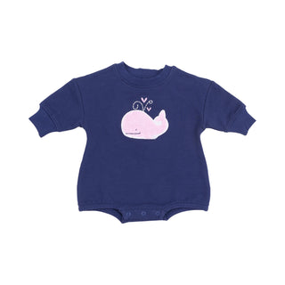 French Terry Sweatshirt Bubble with Chenille Patch - Bubbly Whale Pink744Angel DearSize: 0-3M