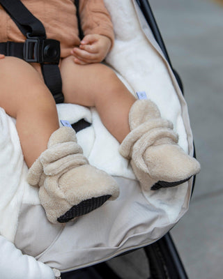 Baby Bootie Slippers - Plush Baby & Toddler Clothing Accessories baby shoes 7AMEnfant Color: Sand Size: 0-3M