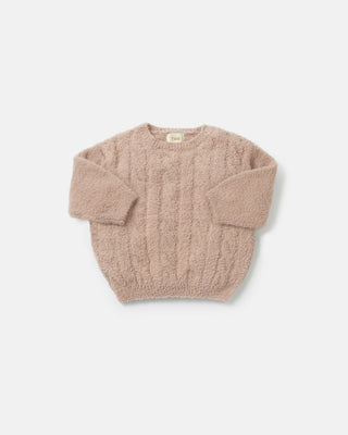 Boxy Cable Sweater - Fuzzy 7AMEnfant