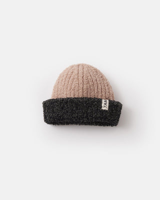 2-Tone Ribbed Beanie - Fuzzy Baby & Toddler Hats Baby & Toddler Hats
