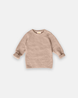 Long Sleeve Top - Fuzzy comfywear 7AMEnfant Color: Pecan Size: 0-3M