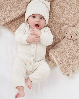Teddy Blanket Swaddling Blankets Baby Accessories 7AMEnfant Color: Oatmeal Size: One Size