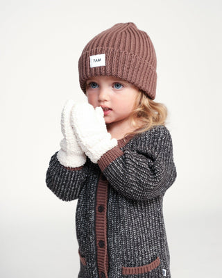 Long Sleeve Jumpsuit - Chunky comfywear 7AMEnfant Color: Oat Heather Grey Size: 0-3M