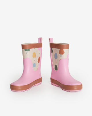 Rain Boots baby shoes 7AM Enfant Color: Rainy Stars Yellow Size: 6