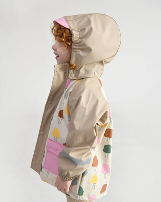 Rain Jacket jacket 7AM Enfant Color: Rainy Stars Yellow Size: 18-24M