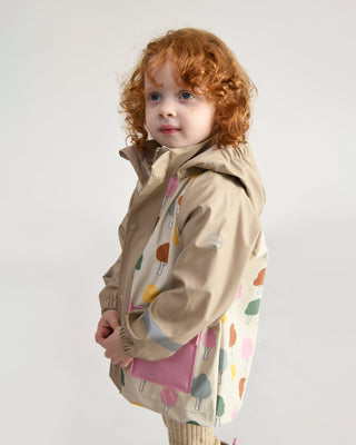 Rain Jacket jacket 7AM Enfant Color: Rainy Stars Yellow Size: 18-24M