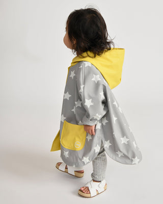 Rain Poncho coat 7AM Enfant Color: Rainy Houses Teal Size: 12-18M
