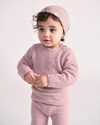 Long Sleeve Top - Fuzzy comfywear 7AMEnfant Color: Ecru Size: 0-3M
