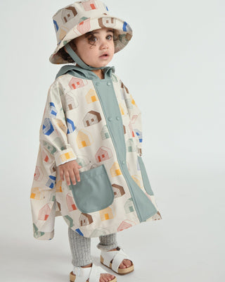 Rain Bucket Hat Baby & Toddler Hats 7AM Enfant Color: Rainy Trees Beige Size: 1-2T