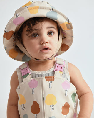 Rain Bucket Hat Baby & Toddler Hats 7AM Enfant Color: Rainy Trees Beige Size: 1-2T