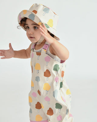 Rain Bucket Hat Baby & Toddler Hats 7AM Enfant Color: Rainy Trees Beige Size: 1-2T