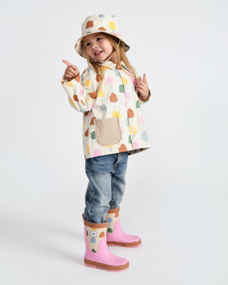 Rain Worker Jacket jacket 7AM Enfant Color: Rainy Houses Teal Size: 18-24M