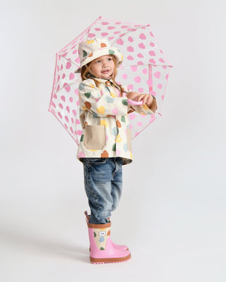 Rain Worker Jacket jacket 7AM Enfant Color: Rainy Houses Teal Size: 18-24M