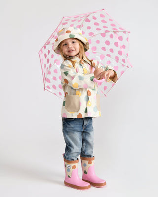 Rain Worker Jacket jacket 7AM Enfant Color: Rainy Houses Teal Size: 18-24M