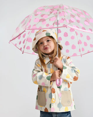 Rain Worker Jacket jacket 7AM Enfant Color: Rainy Houses Teal Size: 18-24M