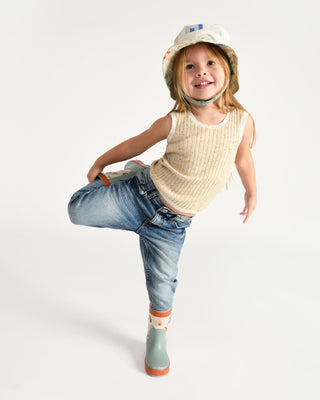 Rain Bucket Hat Baby & Toddler Hats 7AM Enfant Color: Rainy Trees Beige Size: 1-2T