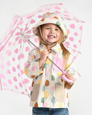 Rain Worker Jacket jacket 7AM Enfant Color: Rainy Houses Teal Size: 18-24M