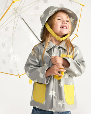 Rain Worker Jacket jacket 7AM Enfant Color: Rainy Houses Teal Size: 18-24M