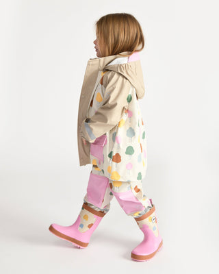 Rain Boots baby shoes 7AM Enfant Color: Rainy Stars Yellow Size: 6