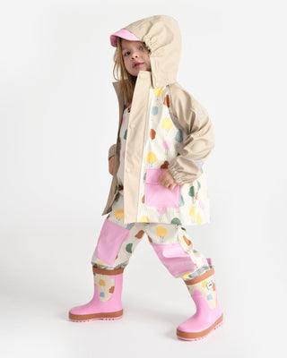 Rain Jacket jacket 7AM Enfant Color: Rainy Stars Yellow Size: 18-24M