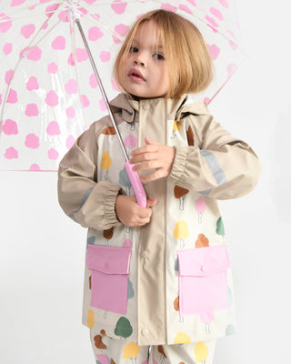 Rain Jacket jacket 7AM Enfant Color: Rainy Stars Yellow Size: 18-24M