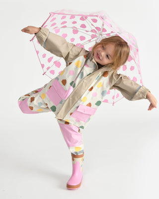 Rain Jacket jacket 7AM Enfant Color: Rainy Stars Yellow Size: 18-24M