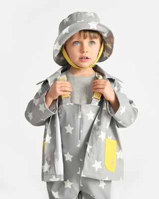 Rain Worker Jacket jacket 7AM Enfant Color: Rainy Houses Teal Size: 18-24M