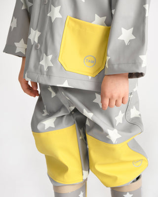 Rain Worker Jacket jacket 7AM Enfant Color: Rainy Houses Teal Size: 18-24M