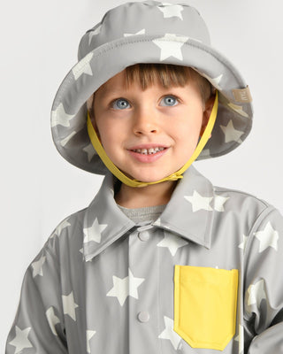 Rain Worker Jacket jacket 7AM Enfant Color: Rainy Houses Teal Size: 18-24M
