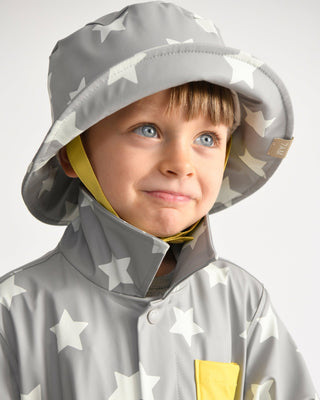 Rain Worker Jacket jacket 7AM Enfant Color: Rainy Houses Teal Size: 18-24M