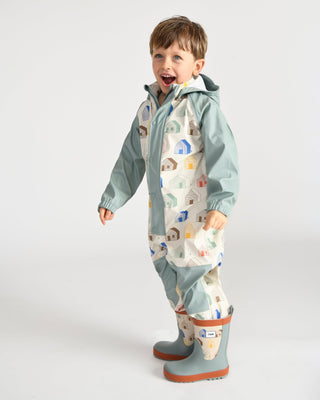 Rain Boots baby shoes 7AM Enfant Color: Rainy Stars Yellow Size: 6