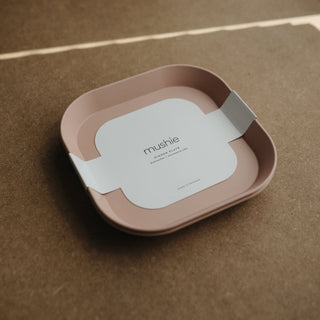 Square Dinnerware Plates, Set of 2DinnerwareMushieColor: Blush