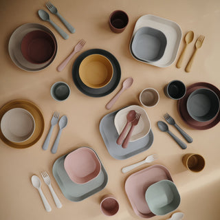 Square Dinnerware Plates, Set of 2DinnerwareMushieColor: Blush