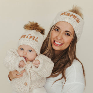Mini Pecan Beanie Hat for Baby Huggalugs Size: XS (newborn)