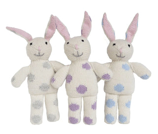 Bunnies with Pastel Spots - Set of 3 Toy Melange Collection