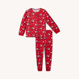 Magnetic Long Sleeve Pajama Set - Disney Red Cocoa Club Magnetic Me Size: 2T