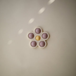 Flower Press ToyPress ToyMushieColor: Soft Lilac/Daffodil/Ivory