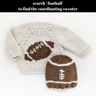Football Beanie Game Day Hat Baby & Kids Huggalugs Size: S (0-6 months)