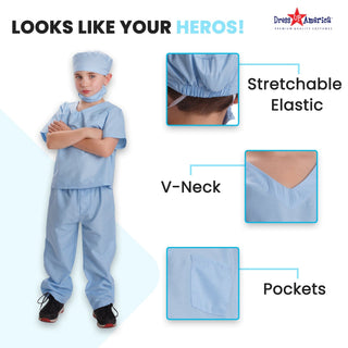 Nurse Costume, Blue - Kids Dress Up America