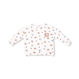 Drop Sleeve Shirt with Pocket and Jogger, Footballs and Stars 885AS Angel Dear Size: 6-12M