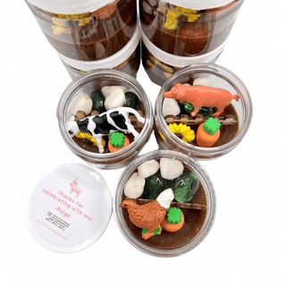 Fun Farm-Themed Play Dough Favors for Kids Sensory Activity Bin Playful Little Minds Select Desired Quantity Of Jars: 8 I would like: Generic Birthday Label That Matches Theme