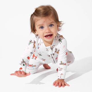 Bamboo Convertible Footie Romper - Santa's Workshop Baby & Toddler Sleepwear Bellabu Bear Size: 18-24 Months