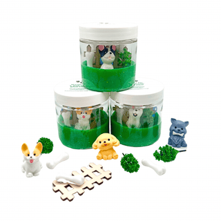 Puppy Party Mini Play Dough Favors for Kids Birthday Sensory Activity Bin Playful Little Minds Select Desired Quantity Of Jars: 8 I would like: Generic Birthday Label That Matches Theme