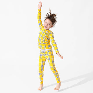 Bamboo Long Sleeve Pajama Set - Clueless Total Betty Plaid Bellabu Bear Size: 3T