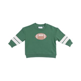 Cozy Drop Sleeve Sweatshirt with Varsity Stripes - Green 940A Angel Dear Size: 6-12M