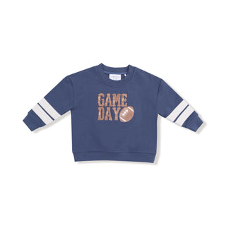 Cozy Drop Sleeve Sweatshirt with Varsity Stripes Sweatshirts 940A Angel Dear Size: 6-12M