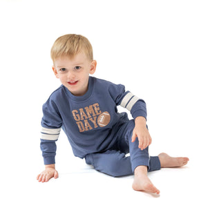 Cozy Drop Sleeve Sweatshirt with Varsity Stripes Sweatshirts 940A Angel Dear Size: 6-12M