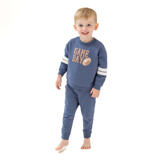 Cozy Drop Sleeve Sweatshirt with Varsity Stripes Sweatshirts 940A Angel Dear Size: 6-12M
