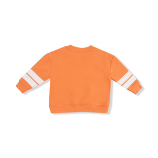 Cozy Drop Sleeve Sweatshirt with Varsity Stripes - Orange 940A Angel Dear Size: 6-12M